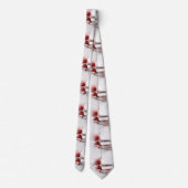 Abstraktes rotes Gesicht Krawatte (Rückseite)