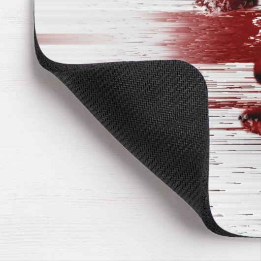 Abstraktes rotes Gesicht Mousepad (Ecke)