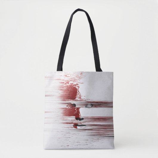 Abstraktes rotes Gesicht Tasche (Vorderseite)
