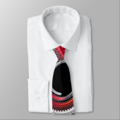 Abstraktes Rotes Gradient Spiral Fraktal Krawatte (Gebunden)