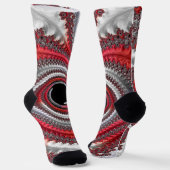 Abstraktes Rotes Gradient Spiral Fraktal Socken (Gewinkelt)