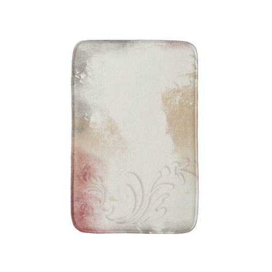 Abstraktes Rotes Grau Swirl Badematte (Vorderseite Vertikal)