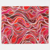 Abstraktes Rotes Hartglas Fleecedecke (Vorderseite (Horizontal))