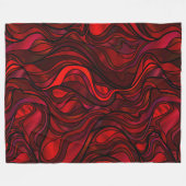 Abstraktes Rotes Hartglas Fleecedecke (Vorderseite (Horizontal))
