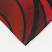 Abstraktes Rotes Hartglas Fleecedecke (Ecke)