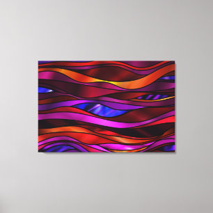 Abstraktes Rotes Hartglas Leinwanddruck