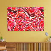 Abstraktes Rotes Hartglas Leinwanddruck (Insitu (Wohnzimmer))