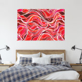 Abstraktes Rotes Hartglas Leinwanddruck (Insitu (Schlafzimmer))
