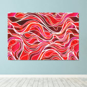 Abstraktes Rotes Hartglas Leinwanddruck (Insitu (Holzboden))