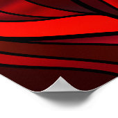 Abstraktes Rotes Hartglas Poster (Ecke)