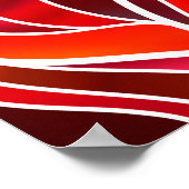 Abstraktes Rotes Hartglas Poster (Ecke)