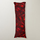 Abstraktes Rotes Hartglas Seitenschläferkissen (Vorderseite Vertikal)
