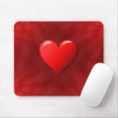 Abstraktes Rotes Herz Mousepad (Mit Mouse)
