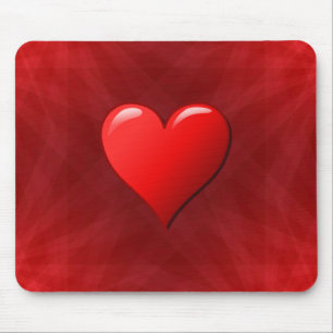 Abstraktes Rotes Herz Mousepad