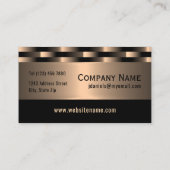 Abstraktes rotes Kupfer Luxus Metallic Art Muster Visitenkarte (Rückseite)