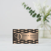 Abstraktes rotes Kupfer Luxus Metallic Art Muster Visitenkarte (Stehend Vorderseite)