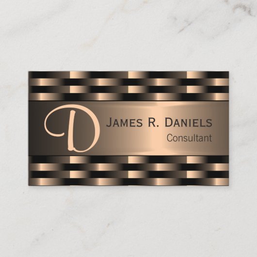 Abstraktes rotes Kupfer Luxus Metallic Art Muster Visitenkarte (Vorderseite)