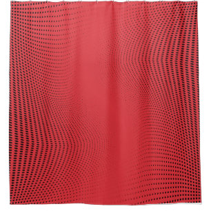 Abstraktes rotes Monochrome-Halbtonmuster. Weichku Duschvorhang