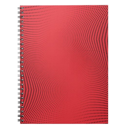 Abstraktes rotes Monochrome-Halbtonmuster. Weichku Notizblock (Vorderseite)