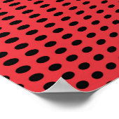 Abstraktes rotes Monochrome-Halbtonmuster. Weichku Poster (Ecke)