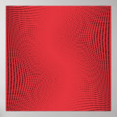 Abstraktes rotes Monochrome-Halbtonmuster. Weichku Poster (Vorne)
