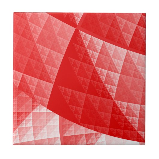 Abstraktes Rotes Muster Fliese (Vorderseite)