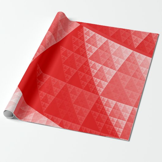 Abstraktes Rotes Muster Geschenkpapier (Ungerollt)