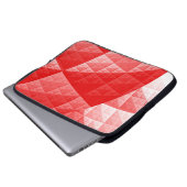 Abstraktes Rotes Muster Laptopschutzhülle (Vorne Knopf)