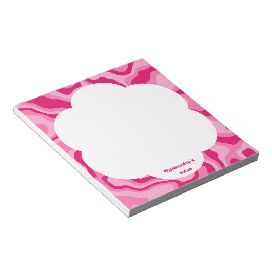 Abstraktes rotes Muster Notizblock (angewinkelt)