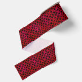 Abstraktes rotes Muster Ripsband (Rückseite)