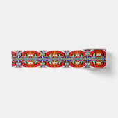 Abstraktes Rotes Muster Satinband (Vorderseite)
