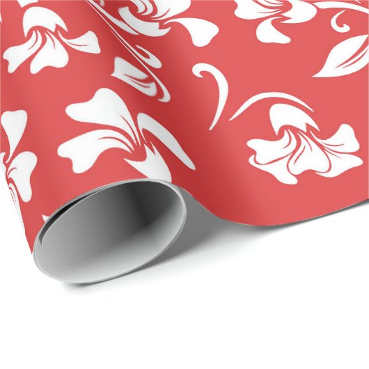 Abstraktes rotes Musterpapier Geschenkpapier (Rolleneckpunkt)