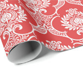 Abstraktes rotes Musterpapier Geschenkpapier (Rolleneckpunkt)
