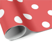 Abstraktes rotes Musterpapier Geschenkpapier (Rolleneckpunkt)