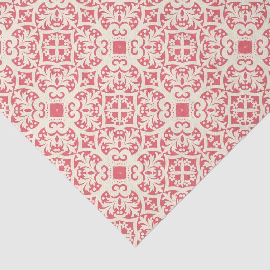 Abstraktes rotes Musterpapier Seidenpapier (Ausschnitt)