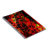 Abstraktes rotes Notebook Notizblock (Rechte Seite)