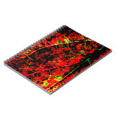 Abstraktes rotes Notebook Notizblock (Linke Seite)