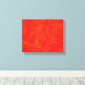 Abstraktes rotes Orange-Muster, gesteppte Leinwand (Insitu (Holzboden))