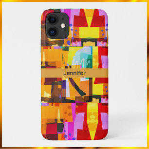 Abstraktes Rotes Orange und Rosa Case-Mate iPhone Hülle