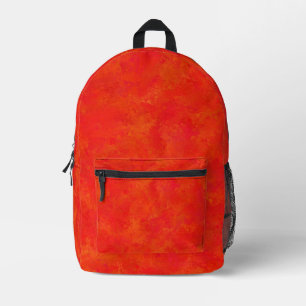 Abstraktes rotes Orangenmuster Bedruckter Rucksack