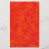 Abstraktes rotes Orangenmuster Briefpapier (Rückseite)