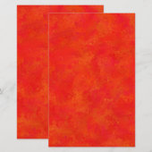 Abstraktes rotes Orangenmuster Briefpapier (Vorne/Hinten)