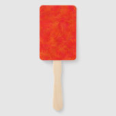 Abstraktes rotes Orangenmuster Fächer (Rückseite)