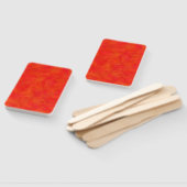 Abstraktes rotes Orangenmuster Fächer (Non-assembled)