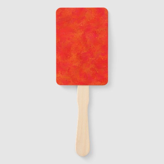 Abstraktes rotes Orangenmuster Fächer (Vorderseite)