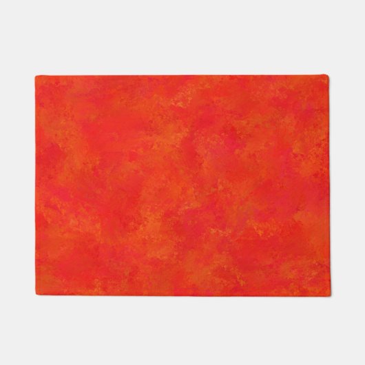 Abstraktes rotes Orangenmuster Fußmatte (Vorderseite)