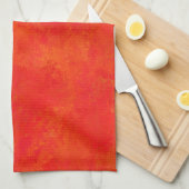 Abstraktes rotes Orangenmuster Geschirrtuch (Viertel Falte)