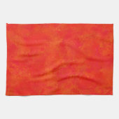 Abstraktes rotes Orangenmuster Geschirrtuch (Horizontal)
