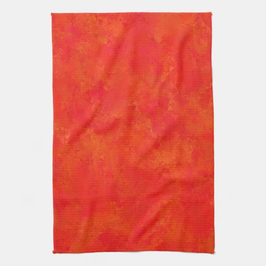 Abstraktes rotes Orangenmuster Geschirrtuch (Vertikal)