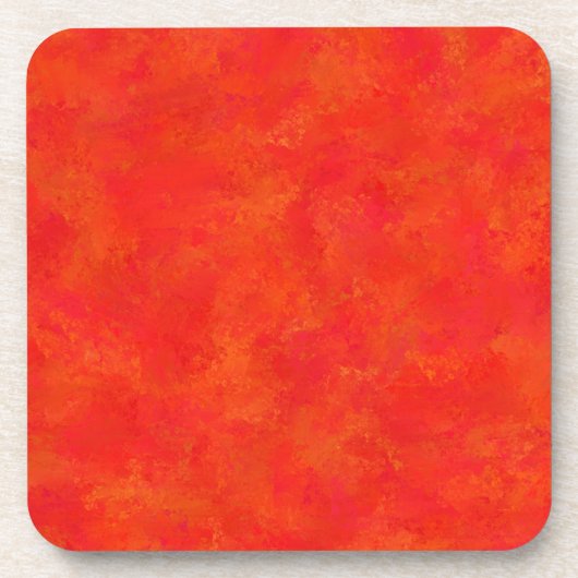 Abstraktes rotes Orangenmuster Getränkeuntersetzer (Vorderseite)